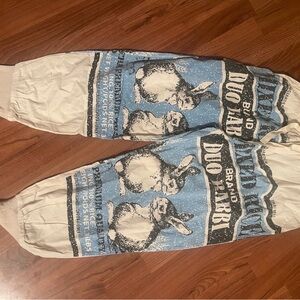 Jaded Gypsy Duo Lab Blue and White rabbit pants